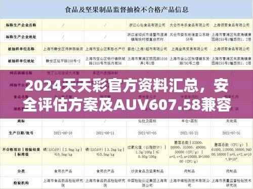 2024天天彩官方资料汇总，安全评估方案及AUV607.58兼容版