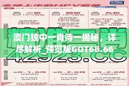 澳门独中一肖待一揭秘，详尽解析_预览版GOT68.66